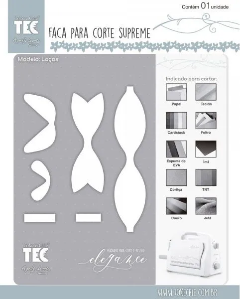 Faca Para Corte Supreme Laços-Toke e Crie